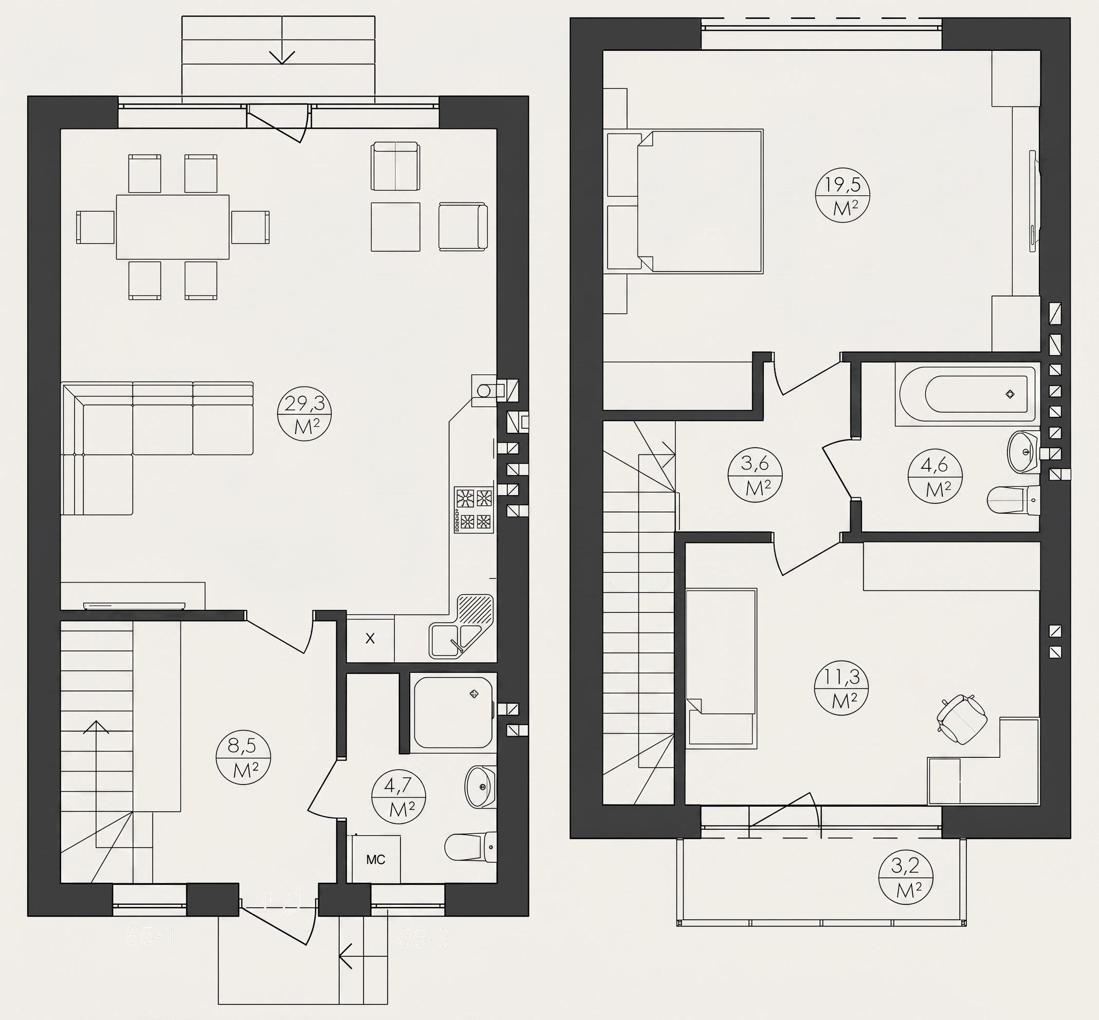 Планування таунхаусу Lisnyky House